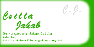 csilla jakab business card